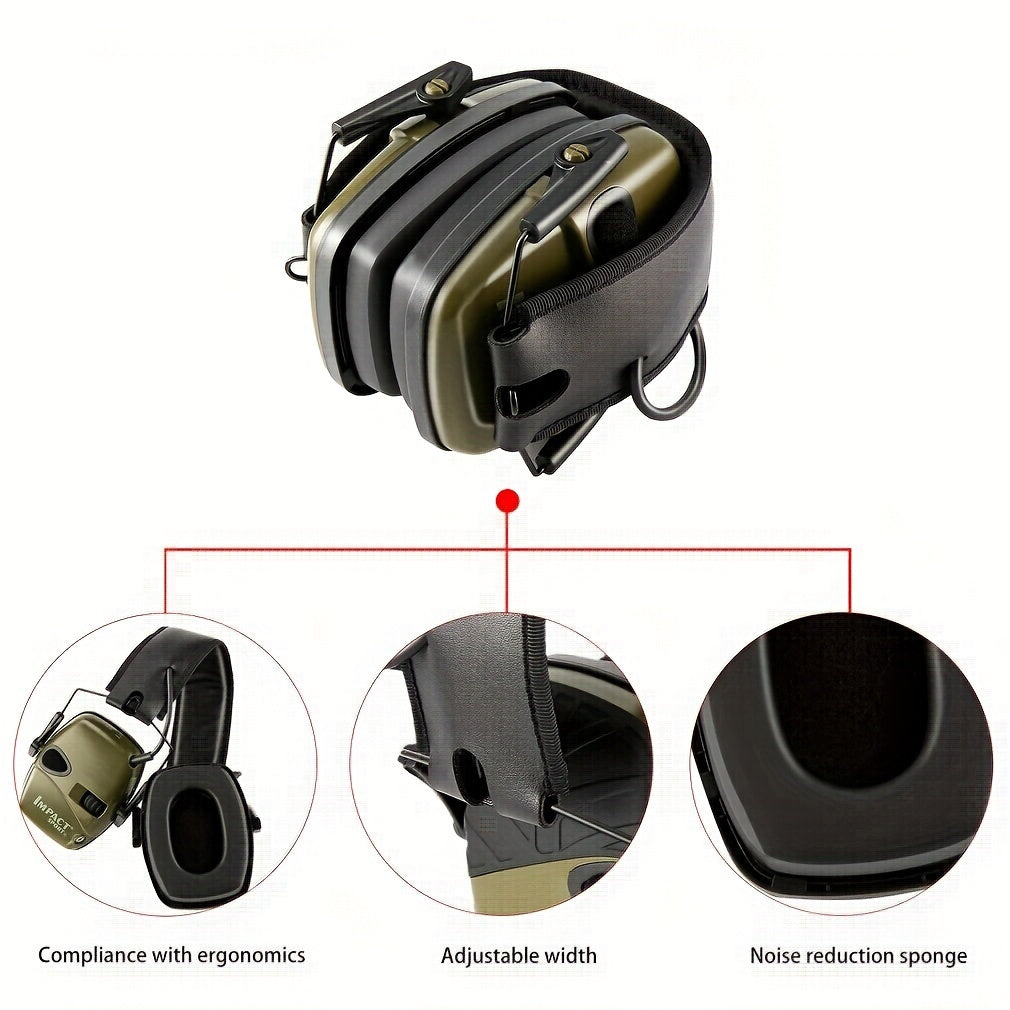 Foldable Head-Mounted Noise-Cancelling Headphones for Ear Protection