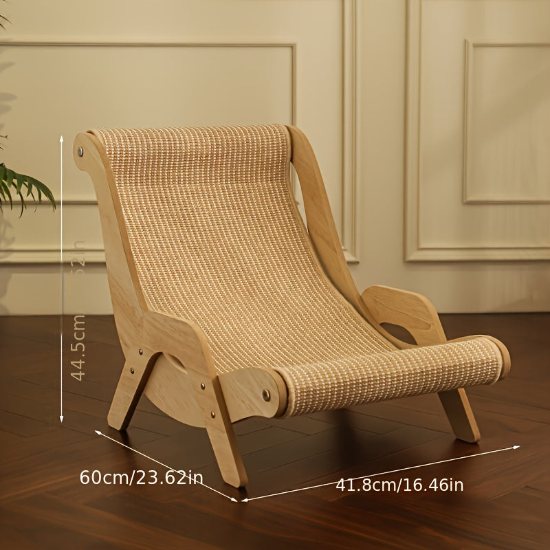 Cat Lounge Chair for Cats and Dogs Made of Linen Detachable Pet Furniture