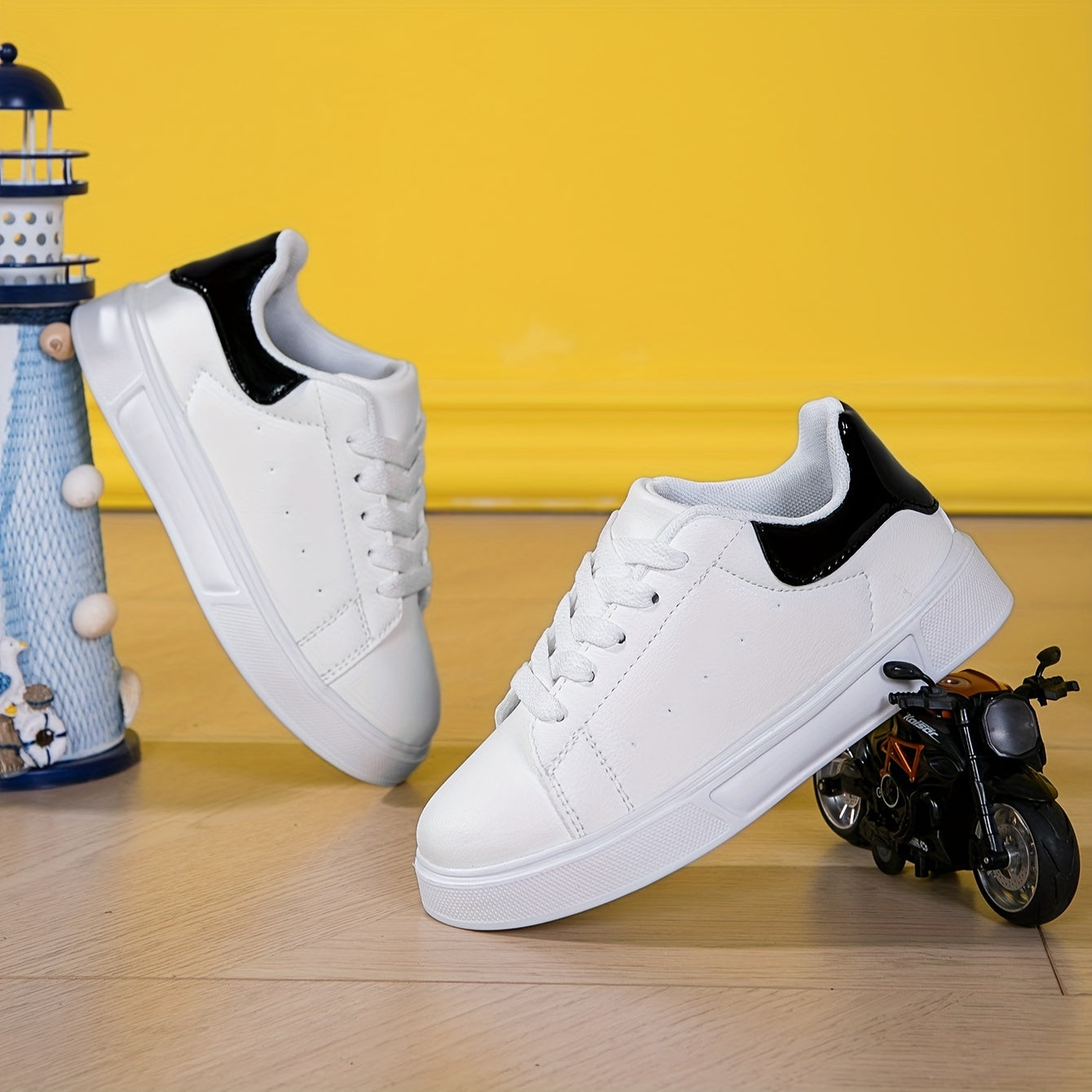 Kids' All-Season Fabric Sneakers with EVA Sole and Lace-Up Closure