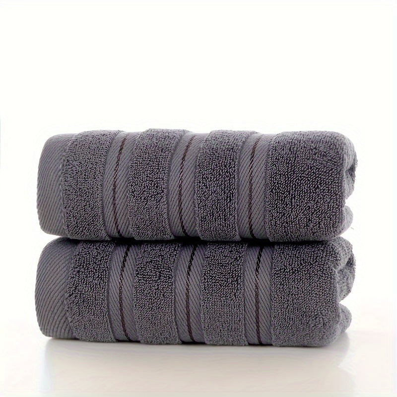 Gray Cotton Velvet Towel 420 GSM Absorbent Durable for Bath or Beach