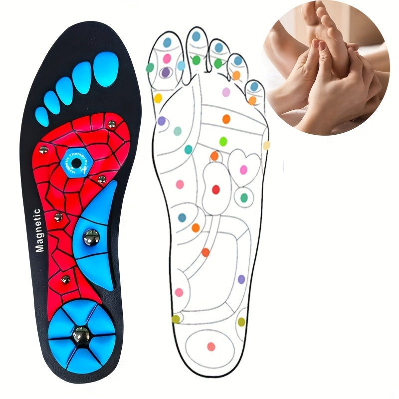 Unisex EVA Magnetic Acupressure Insoles with Arch Support for Sports