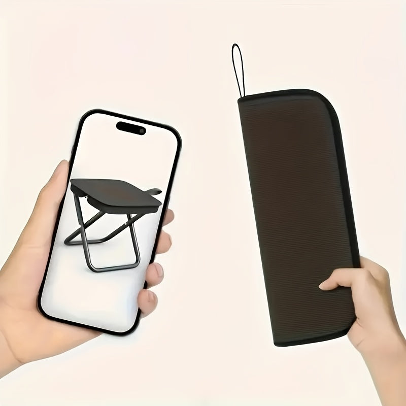 Teen Portable Folding Chair with Iron Alloy Frame for Outdoor Activities and Carry Bag