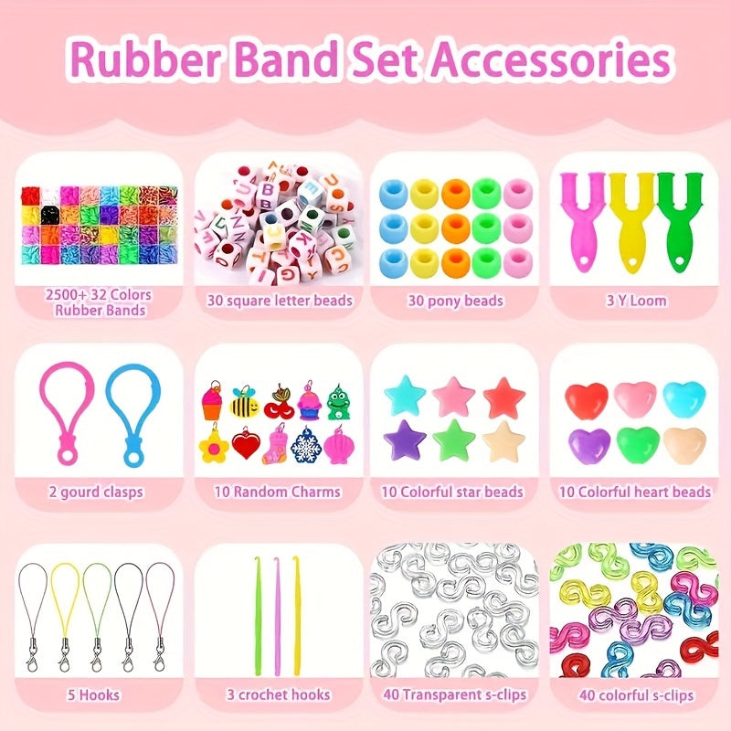 DIY Jewelry Making Kit with Colorful Silicone Bands and Accessories for Bracelets Watches and Shoes