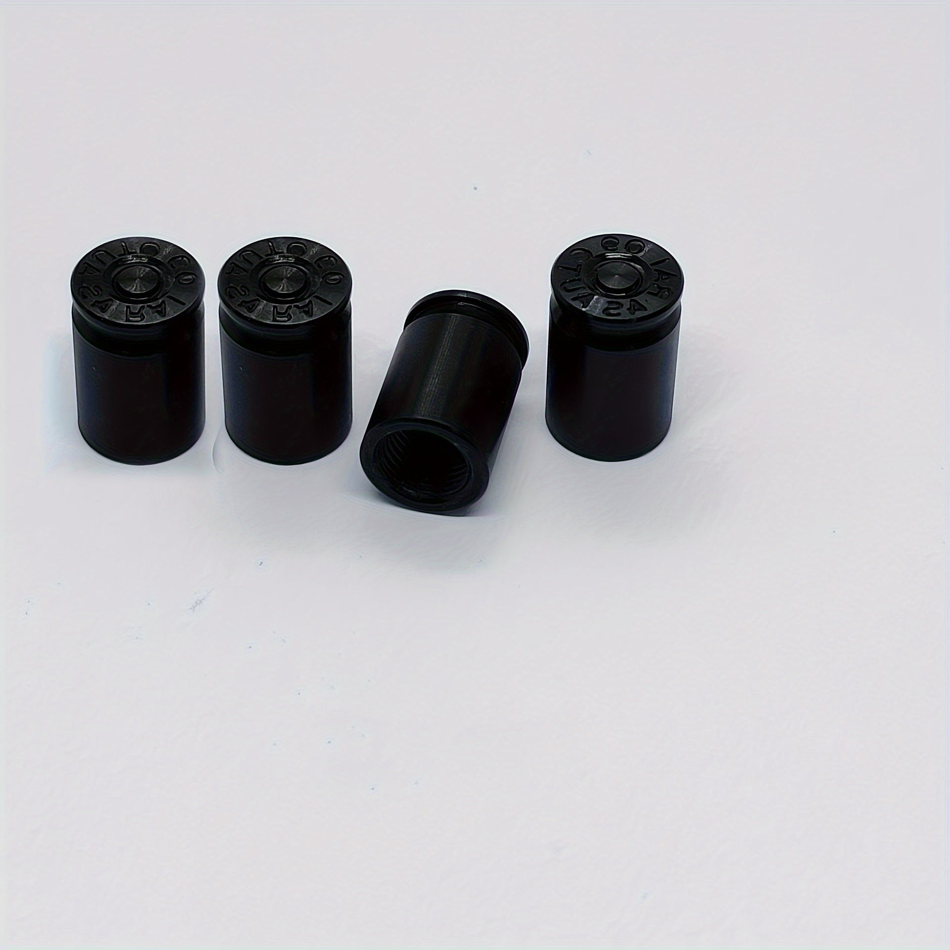 Universal Valve Cap Set for Cars Metal Tire Valve Covers Black 4 Pack