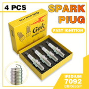 4PCS Iridium Spark Plugs Fast Ignition Ceramic Electrodes for Cars