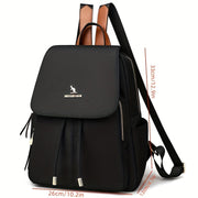 Large Capacity Korean-Style Backpack for Women Casual Travel Black Polyester