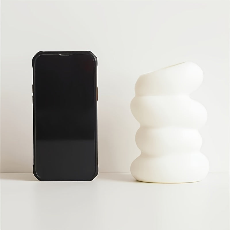 Minimalist Plastic Vase with Nordic Style, Cylinder Shape for Home Decor