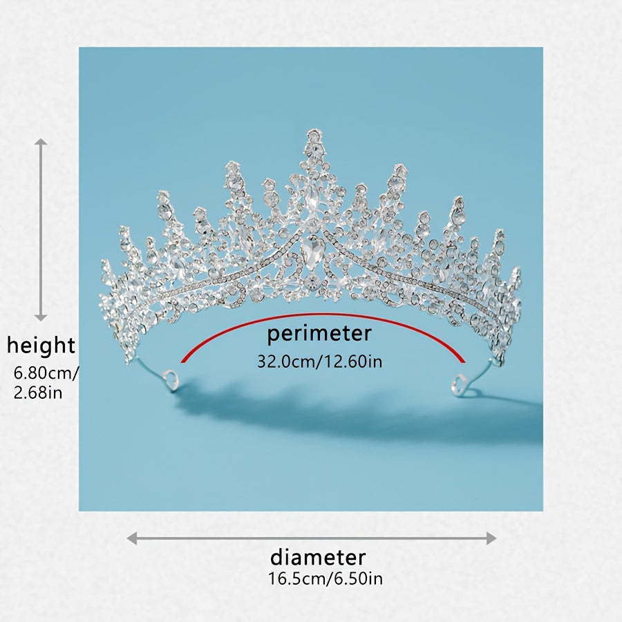 Silvery Wedding Crown for Elegant Ladies Bridal Hair Accessory