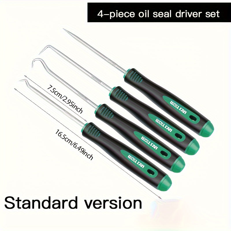 Kit de 4 piezas de extractores de anillos de aceite para cambio de aceite, eliminación de sellos, alta dureza