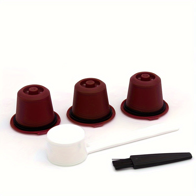 Three-Piece Reusable Coffee Capsule Shells for Nespresso with Filters