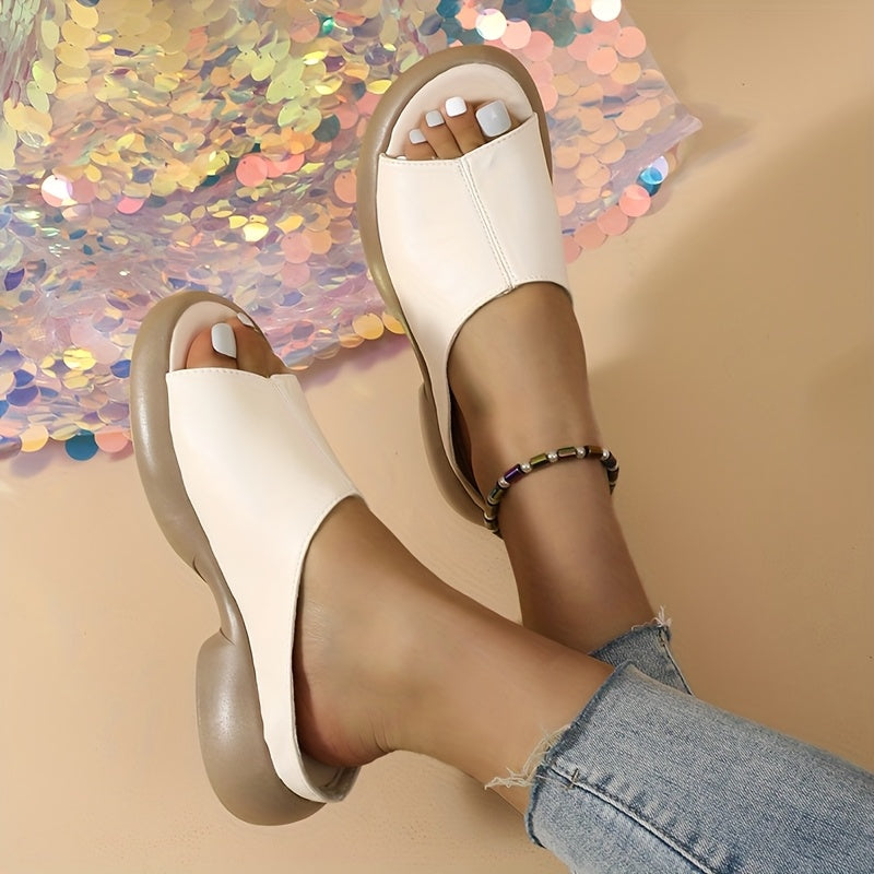 Women's Soft Sole Flat Slide Flip-Flops for Summer, Non-Slip Outdoors