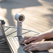 Portable Handheld Fan Rechargeable Personal Air Cooler with LED Display and Turbo Motor