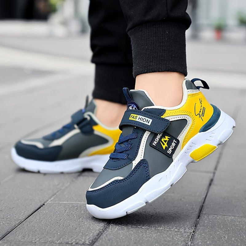 Children's All-Season Sports Sneakers for Boys and Girls with Hook-and-Loop Closure