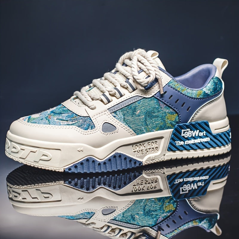 Men's Street Style Graphic Sneakers Breathable Non-Slip All-Season Casual Shoes