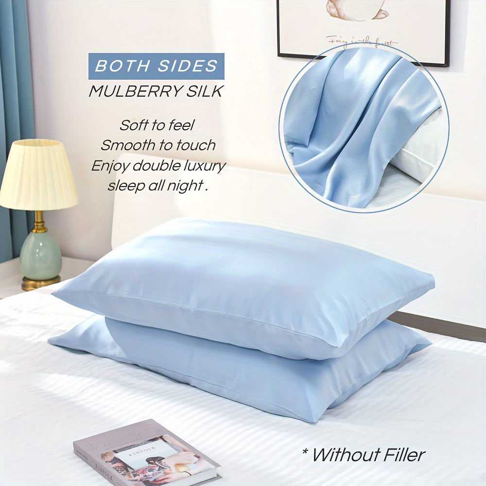 Mulberry Silk Pillowcase Breathable Quilted Cover for Bedroom Sofa Dorm