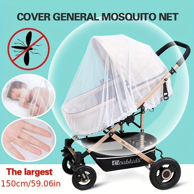 Mosquitera de seda transpirable para cochecito blanco para niños de 3+