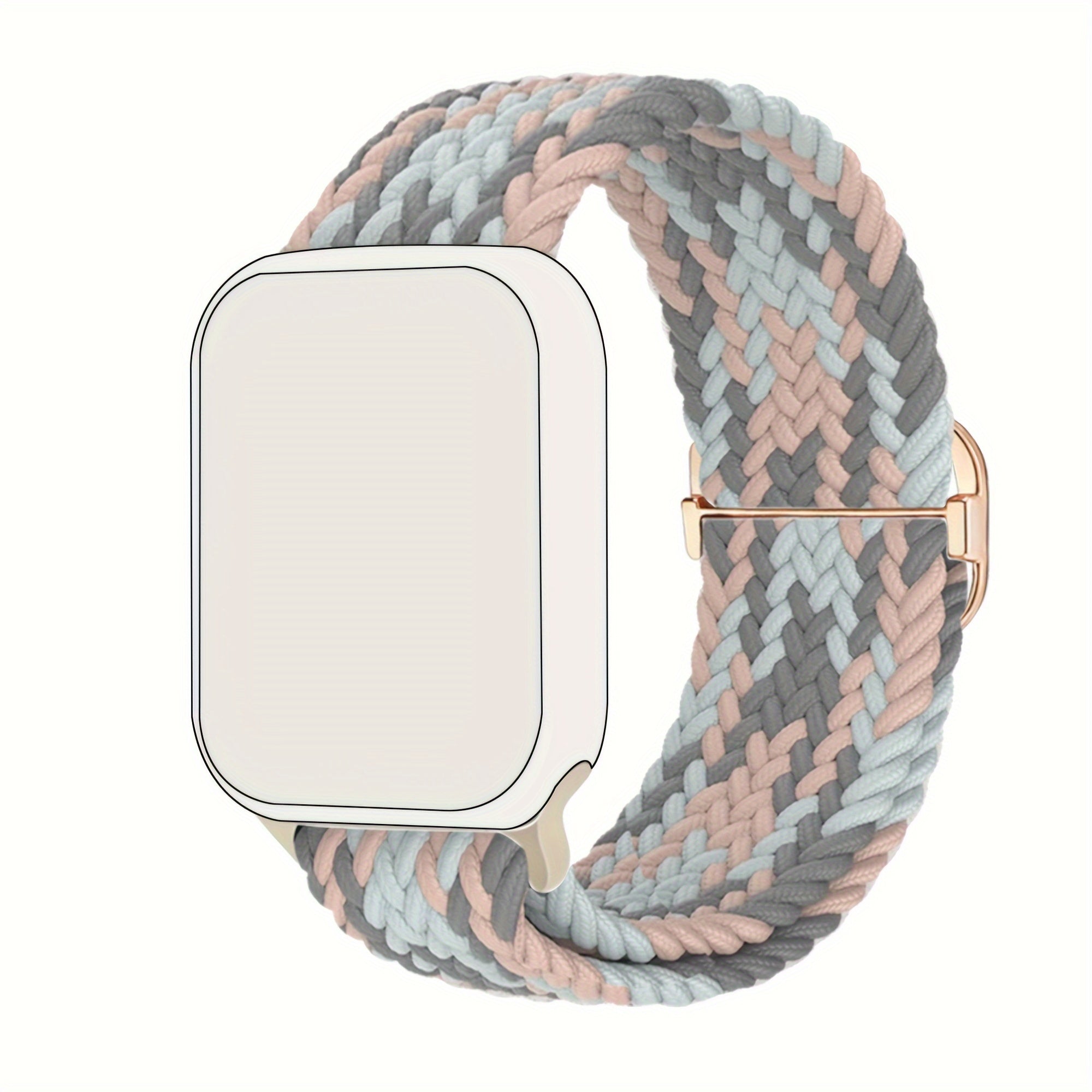 Correa de reloj inteligente trenzada de nylon elástica multicolor para IWatch
