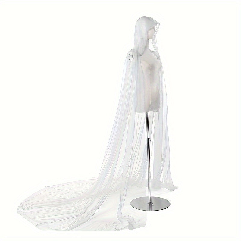 Ayollar uchun Vintage Vampir to'yli tulle shlyapa, kapot bilan, kostyumlar va tadbirlar uchun