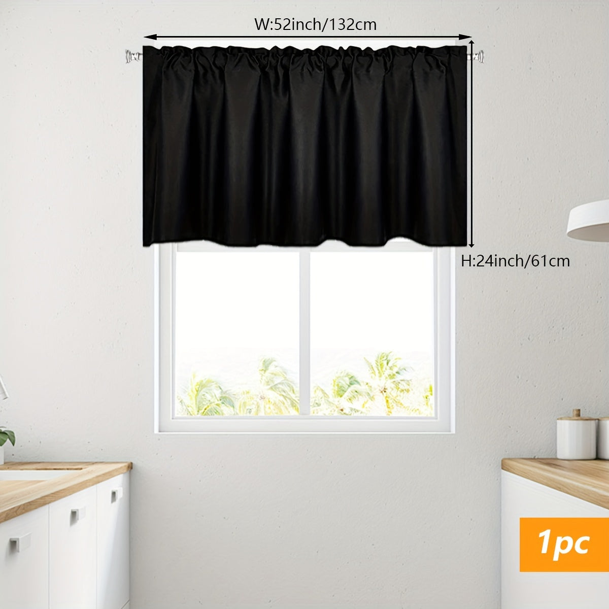 Solid Color Blackout Curtain with Rod Pocket for Privacy and Modern Style