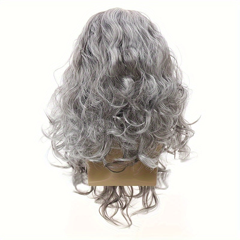 Long Grey Wavy Beard Wig for Men Cosplay Halloween Christmas Party Synthetic Heat-Resistant