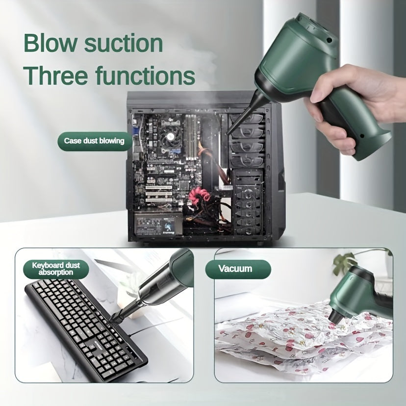 Wireless Handheld Vacuum Cleaner with High Power, Rechargeable Battery, and Accessories