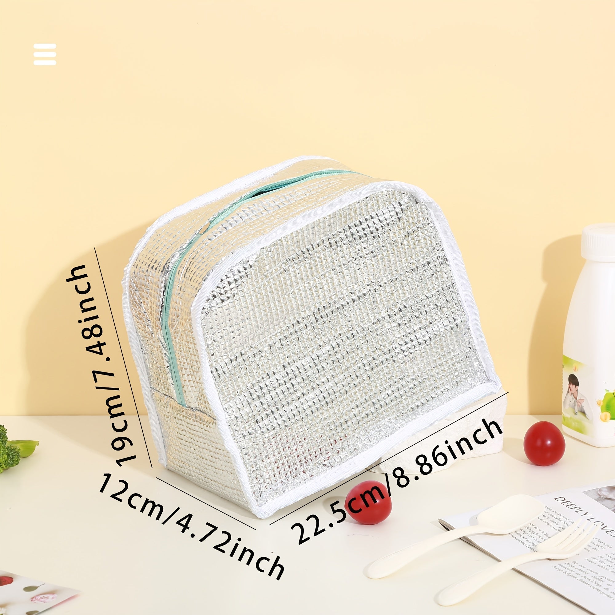 Animal Print Insulated Lunch Bag for School or Work Durable Spacious Carry Handle