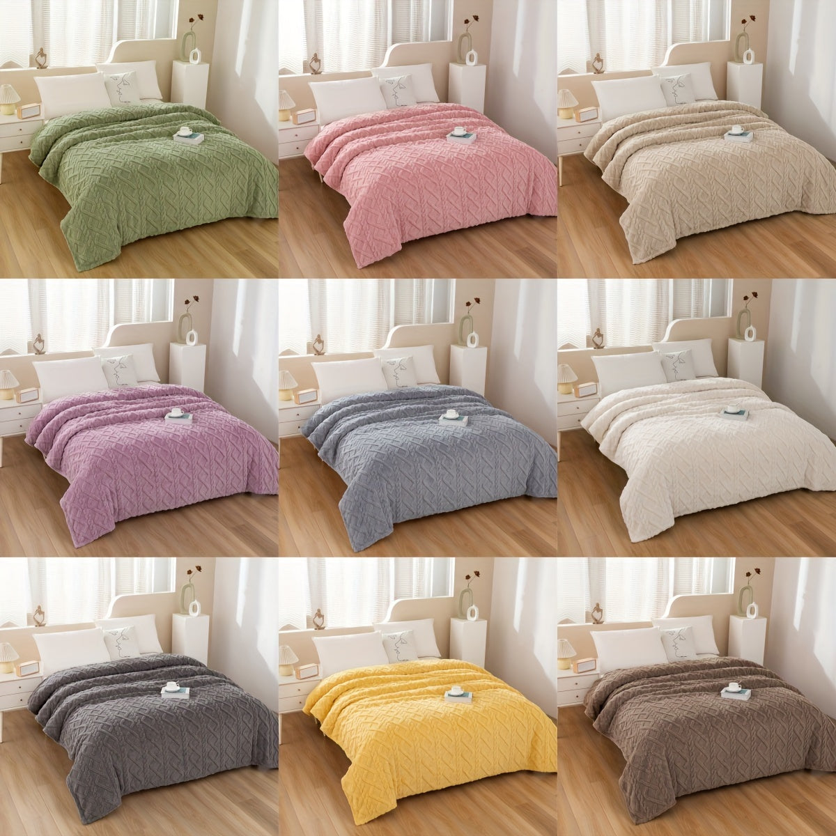 Cozy Embossed Sweater-Style Blanket for Winter and Holiday Occasions