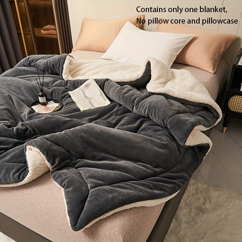 Укутайтесь в наш плюшевый двуслойный плед из молочного флиса - роскошно мягкий, уютный и легкий в уходе для использования на диване, кровати, в офисе или во время путешествий - идеальный подарок на все сезоны для любого!