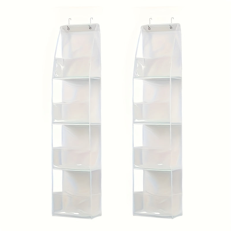 Over-the-Door Hanging Organizer with 4 Shelves Wall-Mounted Space Saver Polyester