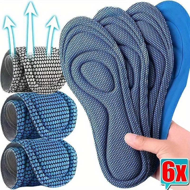 Unisex Memory Foam Athletic Insoles with Arch Support Shock Absorption