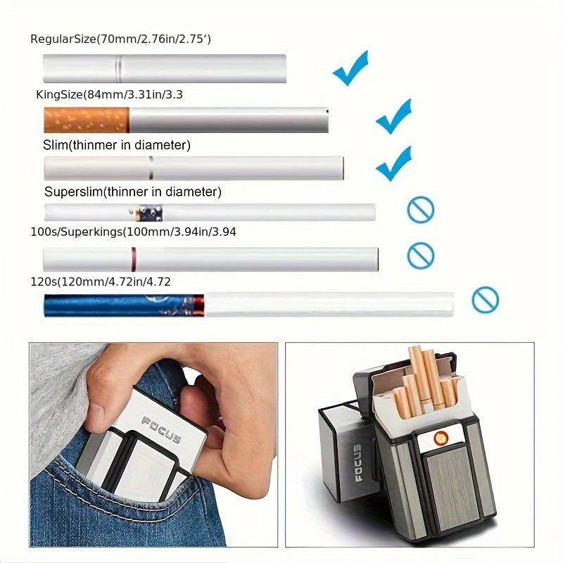 Men Portable Plastic Electric Cigarette Lighter USB Rechargeable