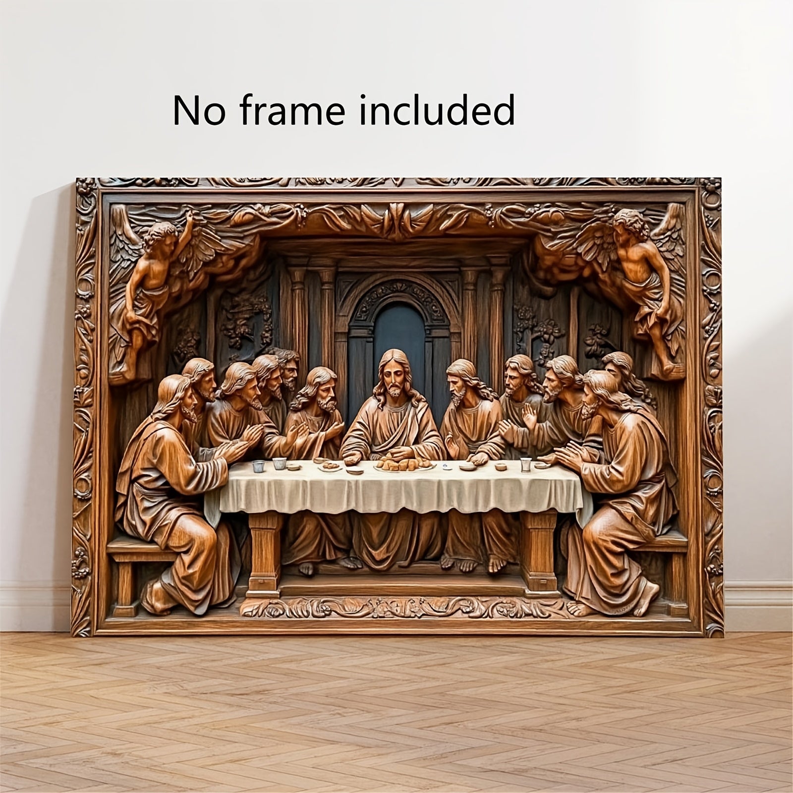 Last Supper Canvas Wall Art Framed Wooden Print for Living Room Bedroom