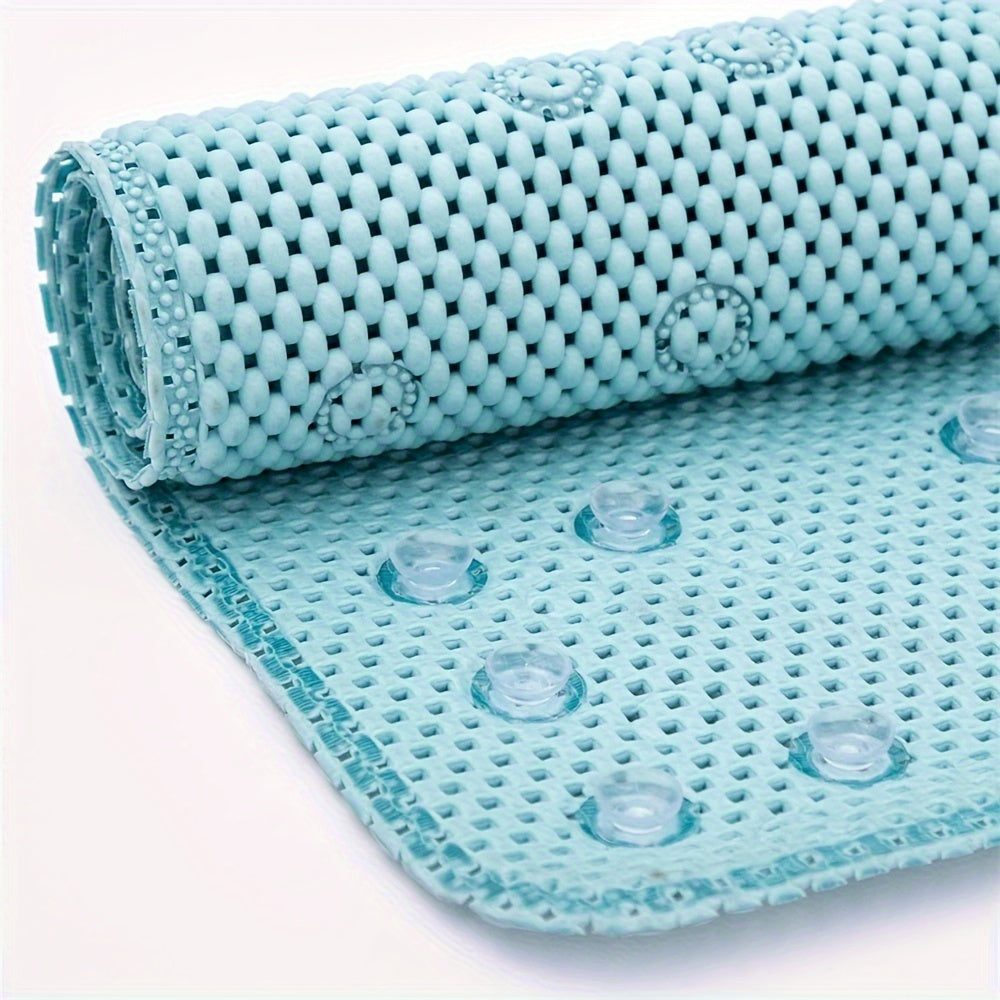 Soft Cushioned Shower Floor Grip Bathtub Mat with Anti-Slip Design and Suction Cups