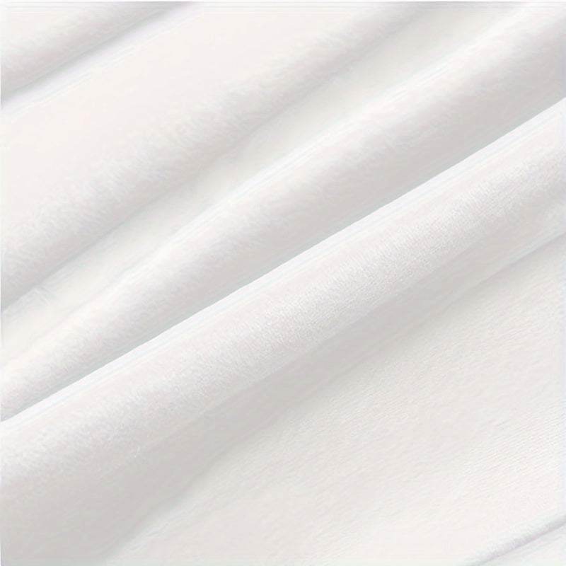 White Polyester Throw Pillow Covers 45.72 cm Square Zipper Closure Set of 2