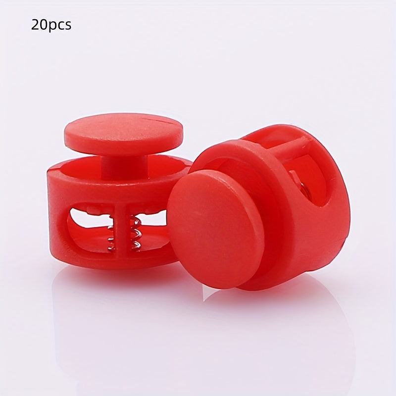 20 Pcs Color Nylon Spring Buckles for Shoes Luggage-Adjustable Buckles