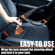 Universal Steel Steering Wheel Lock Anti-Theft Device for Most Vehicles