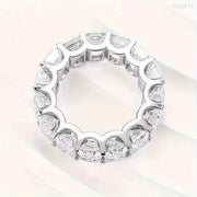 S925 Sterling Silver - 12.3 karat Moissanite T-Dizaynli Qimmatbaho Halqa - Har qanday tadbir uchun mukammal, porloq toshlar bilan bezatilgan, ajoyib va zamonaviy sovg'a, bitta halqa taqdimoti, nafislik va hashamat birlashgan.