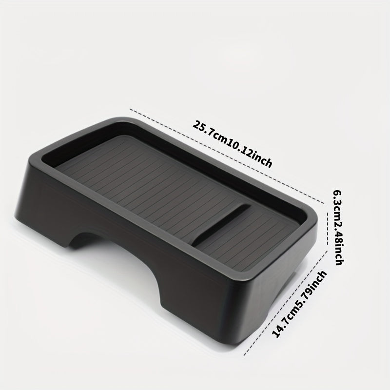 Interior Storage Box for Car Rear Center Console Tray Black Durable Material