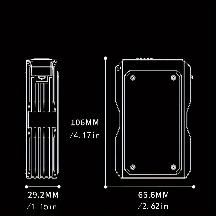 Unisex Metal Cigarette Case Holds Multiple Sizes Portable Gift