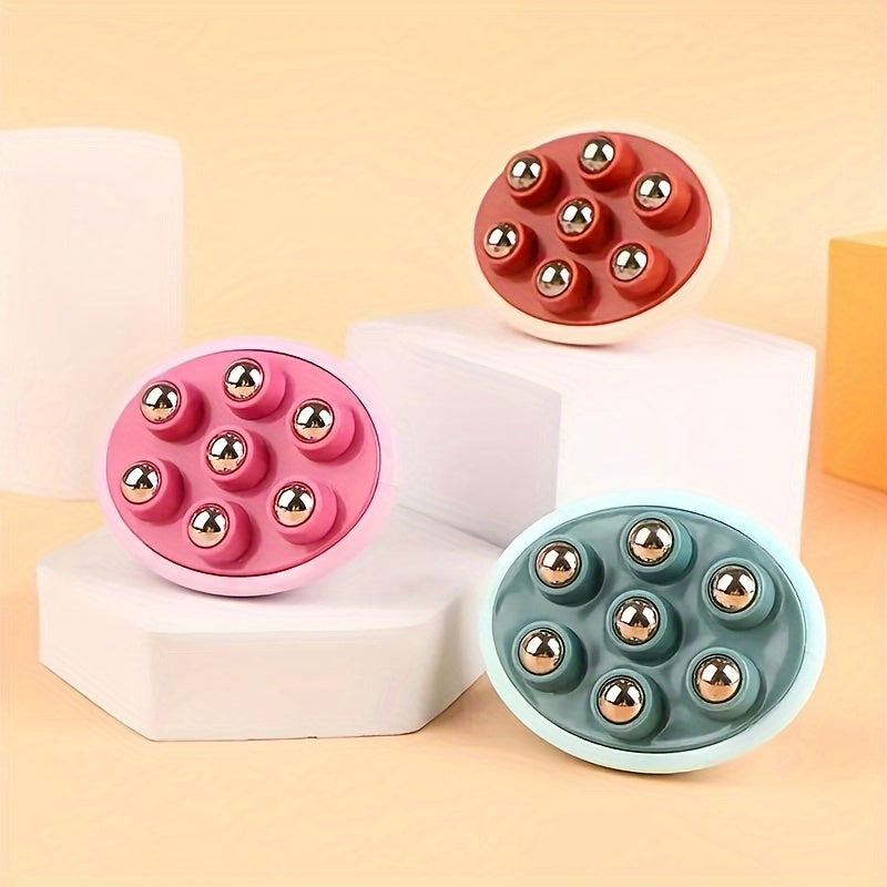 1 dona Metall Massaj Rulosi Qorin va Oyoqni Yupqalashtirish uchun, Qo'l bilan To'liq Tana Massaj Qolip, Batareya Kerak Emas, Elektrsiz Mushakni Yengillashtirish