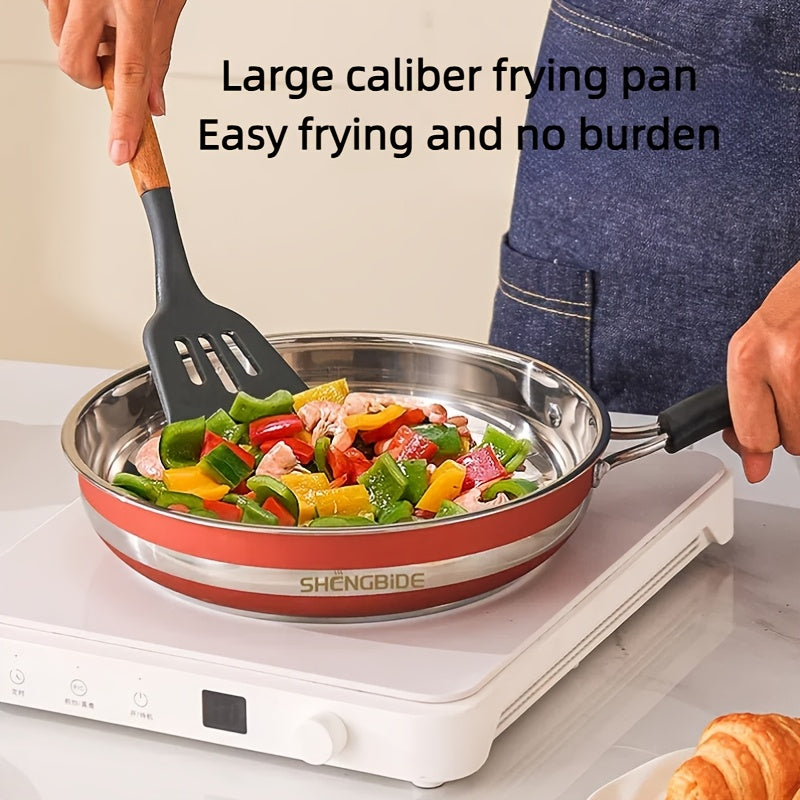 Qizil zanglamas po'latdan yasalgan 13 dona idish-to'plam - Barcha plitalar uchun yopishqoq va issiqqa chidamli idishlar - Qovurish panasi, sosli idish va katta idish bilan to'liq - Sizning oshxonangizga zarur, mustahkam va ko'p funksiyali qo'shimcha