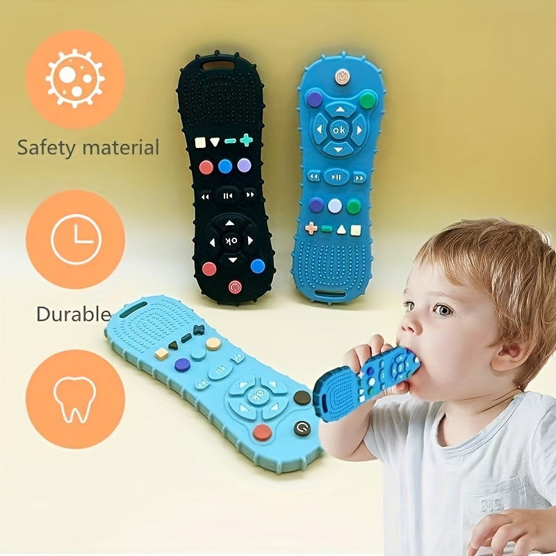 Baby Silicone Teething Toy for Gums BPA-Free Non-Toxic Durable for Infants 0-24 Months Black Blue Green