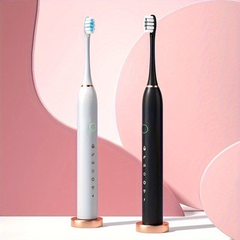 Cepillo de dientes eléctrico recargable con 4 cabezales de cepillo para blanqueamiento y cuidado bucal