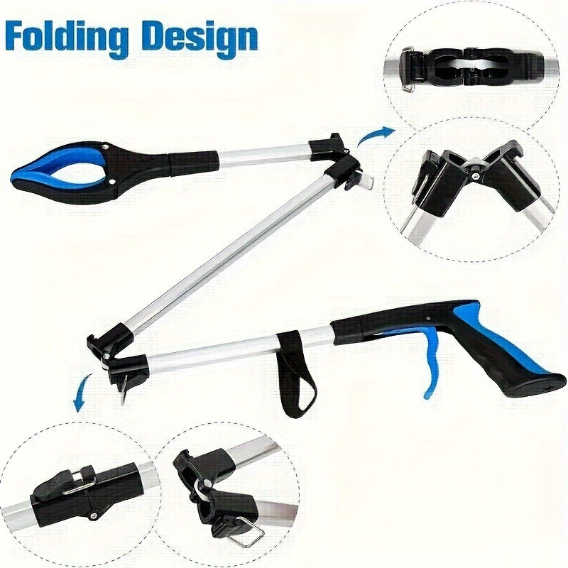 Heavy-Duty Elderly Extendable Garbage Picker 32-Inch Metal Grabber Tool