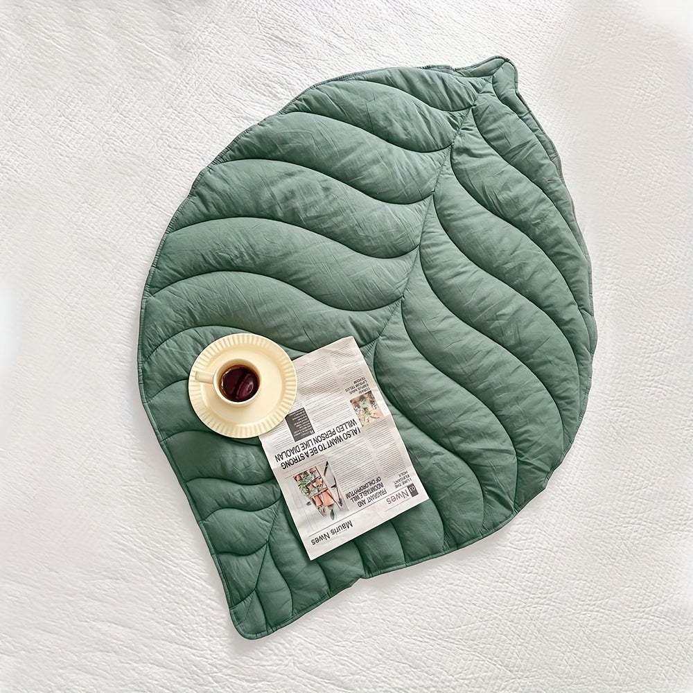 Cojín hoja nórdica para decoración interior, manta para niños, alfombra para trepar, almohada decorativa