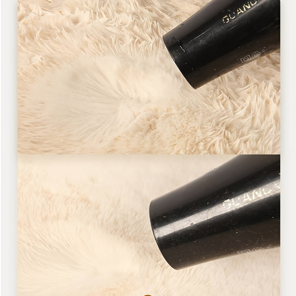 Cojín redondo de pelo sintético suave de conejo para decoración del hogar y espíritu navideño