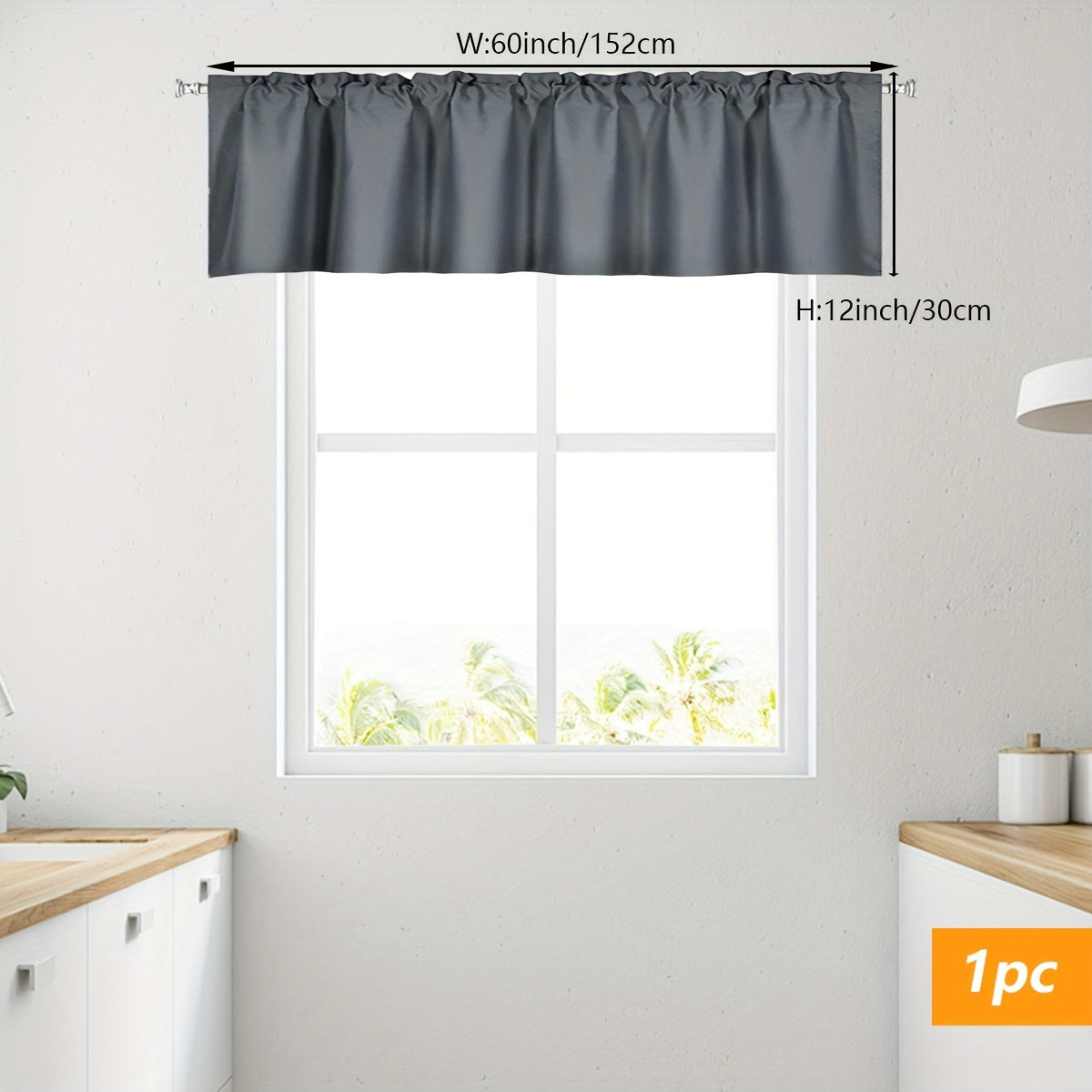 Solid Color Blackout Curtain with Rod Pocket for Privacy and Modern Style