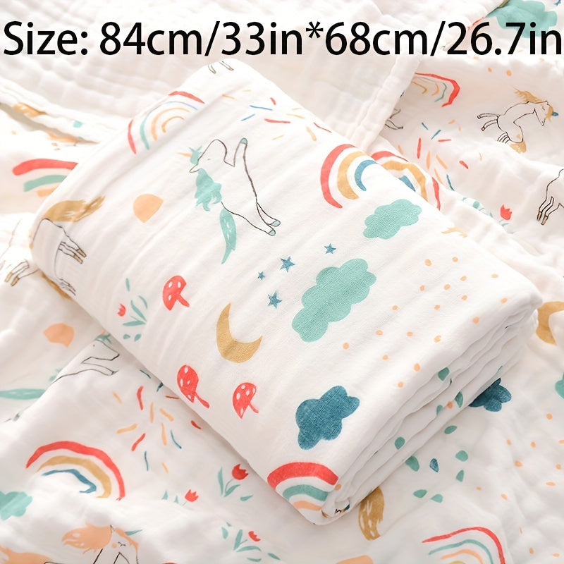 Kids Bath Towel Cartoon Design Ultra-Soft Quick-Dry Knit Gauze for Kids and Teens