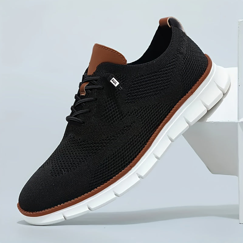 Zapatillas casuales para hombre con parte superior de tela transpirable, suela de PVC, cordones, aptas para todas las estaciones, punta redonda