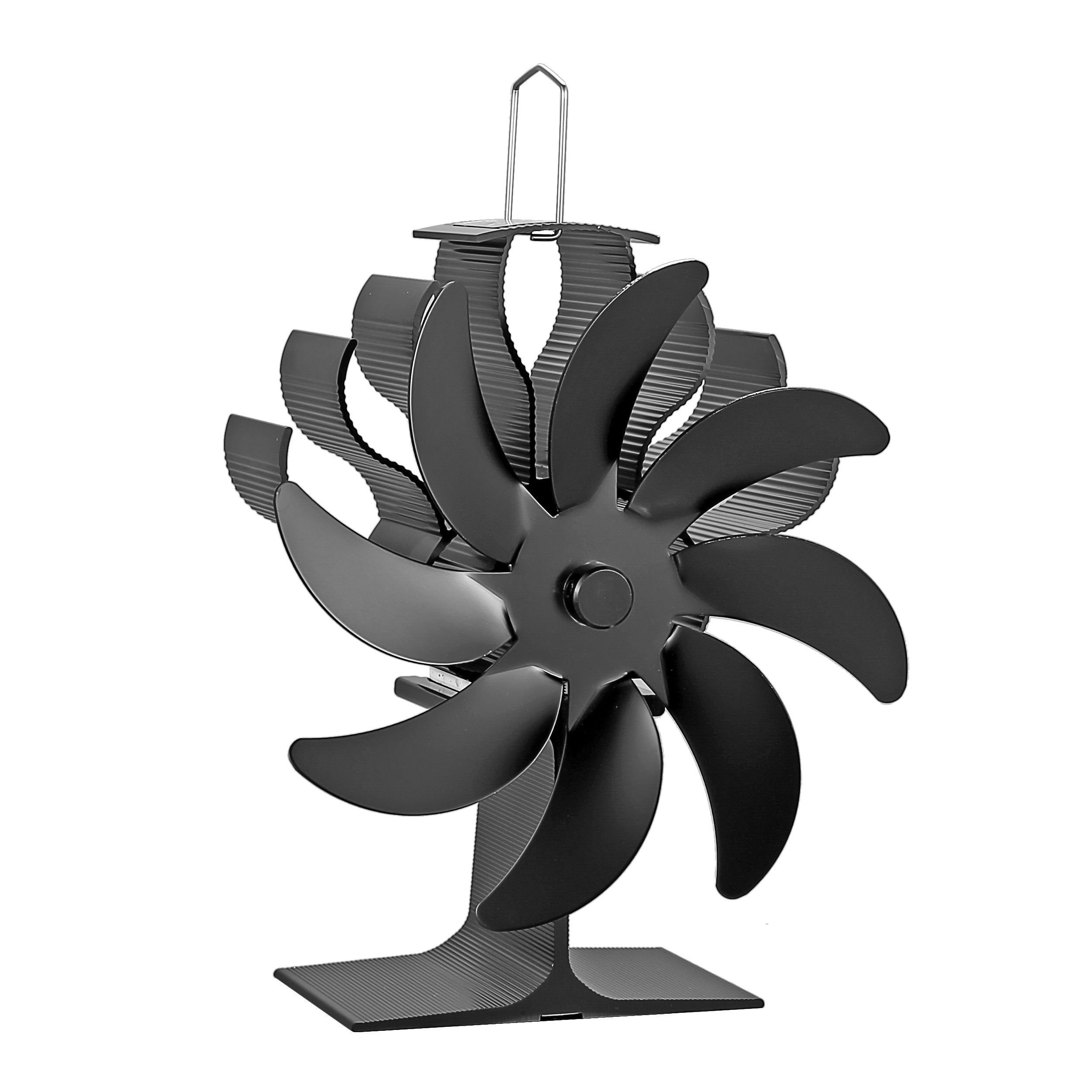 Алюминиевый 8-лепестковый вентилятор для каминов на дровах, бесшумный, тепловой, с циркуляцией воздуха